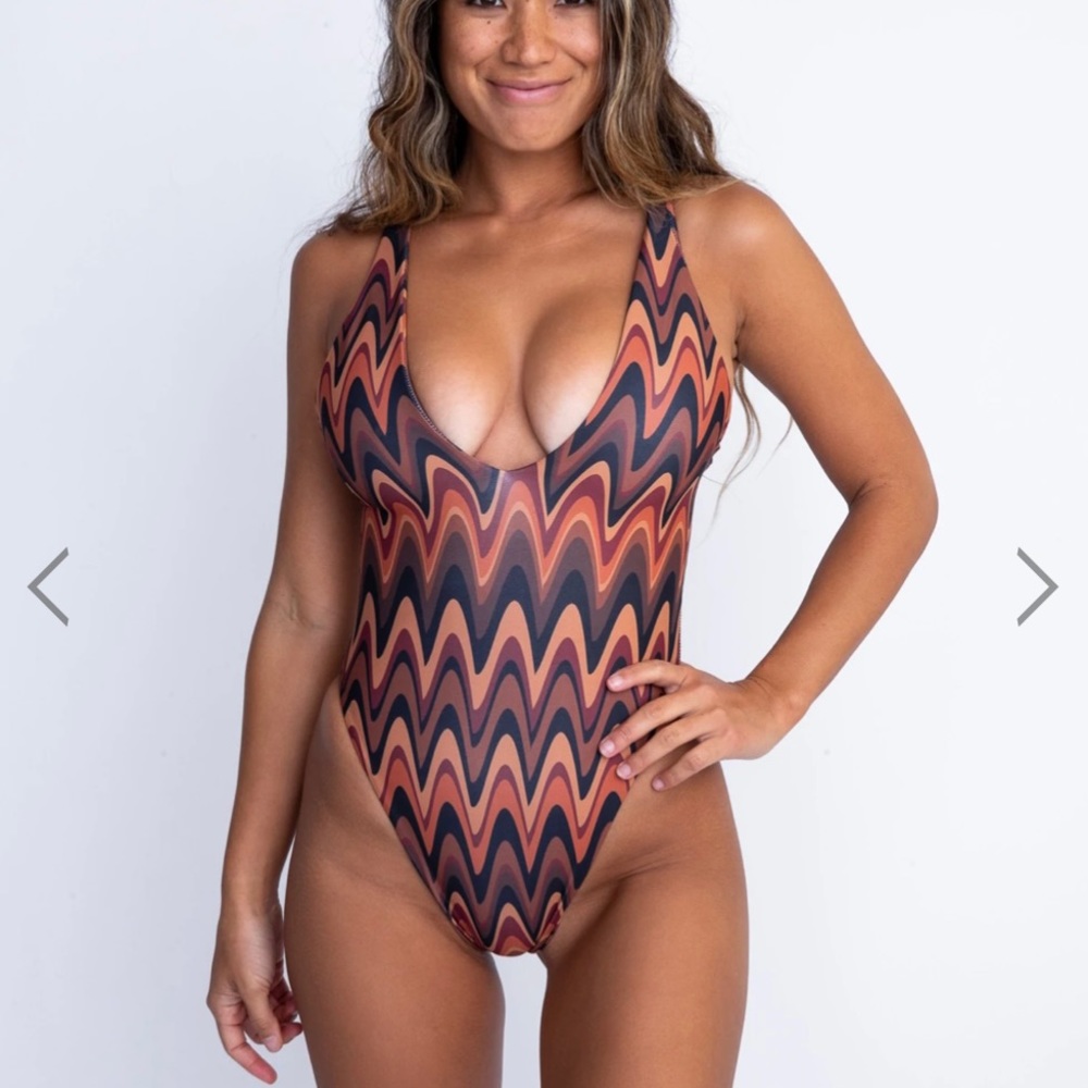 Skatie Zoey One Piece Swim Suit In Woodland Size Medium